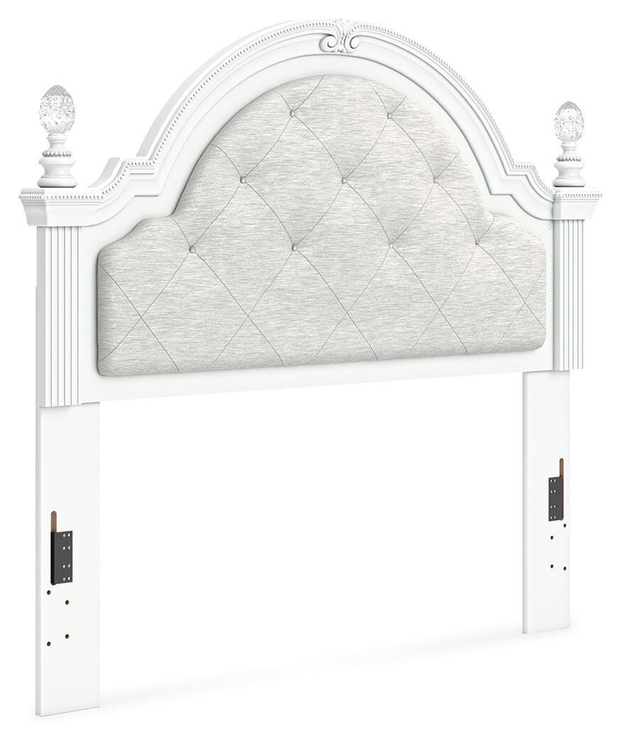 Maylilly White Full Upholstered Panel Headboard