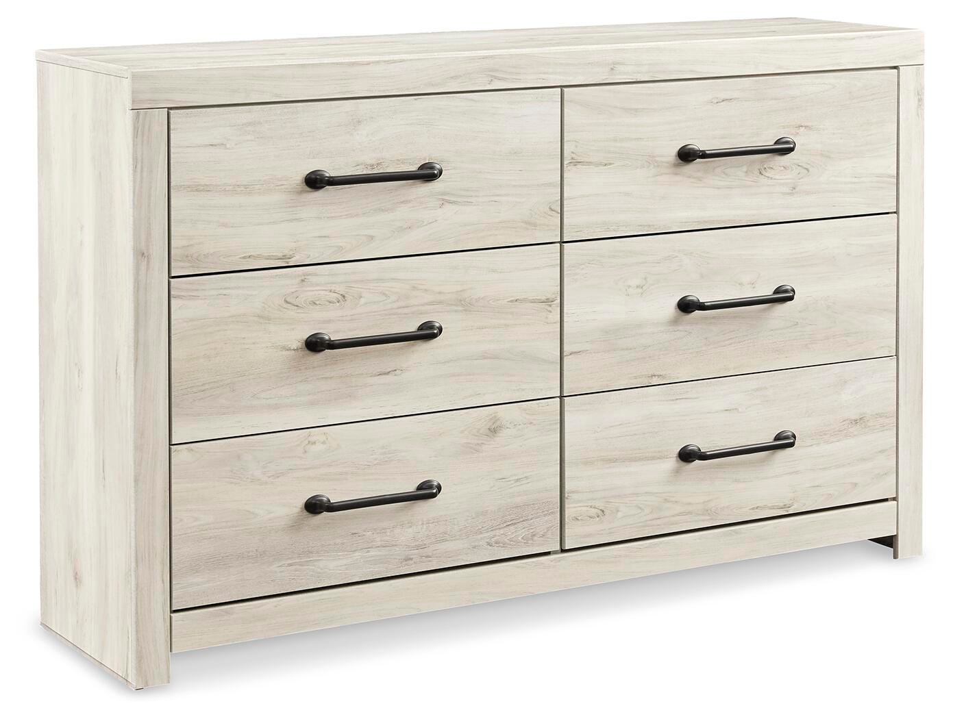 Cambeck Whitewash King Panel Bed, Dresser and 2 Nightstands (Online Special Price)
