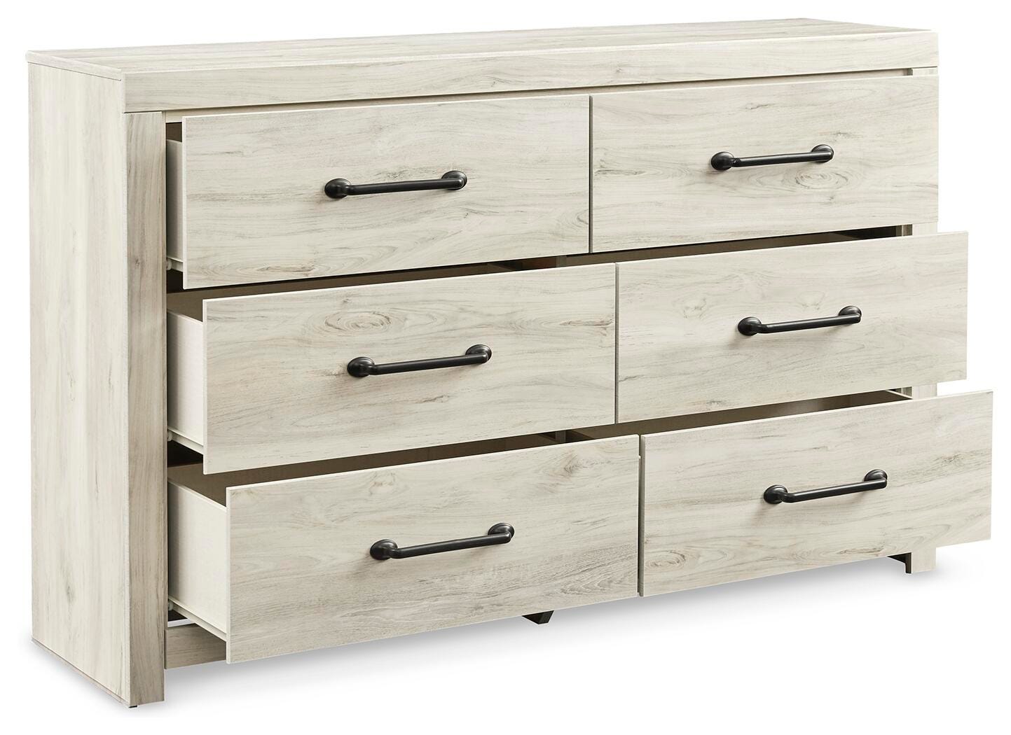 Cambeck Whitewash King Panel Bed, Dresser and 2 Nightstands (Online Special Price)