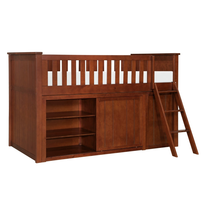 Rowe Brown Low Loft Bunk With Bookcase And 2 Dressers