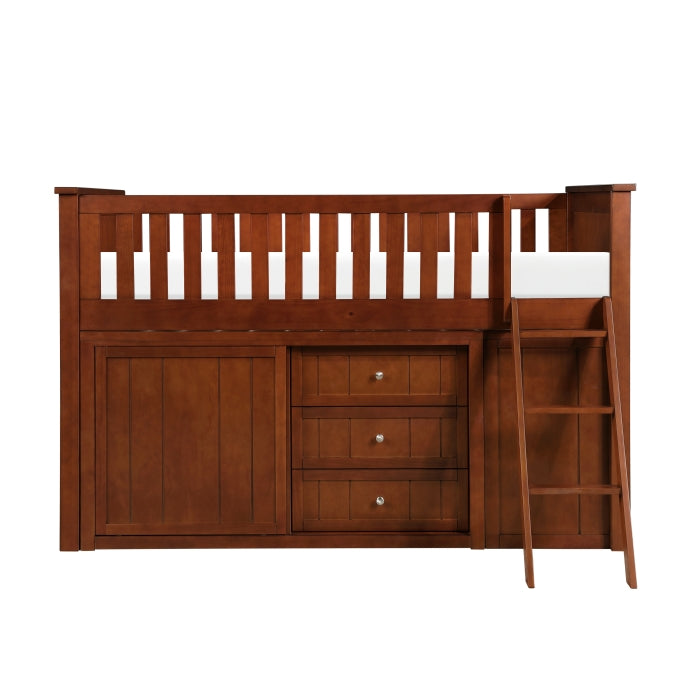 Rowe Brown Low Loft Bunk With Bookcase And 2 Dressers