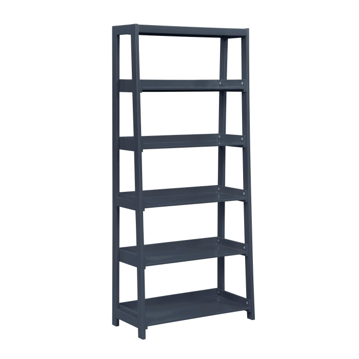 Sloane Blue 5 Fixed Shelves Bookcase