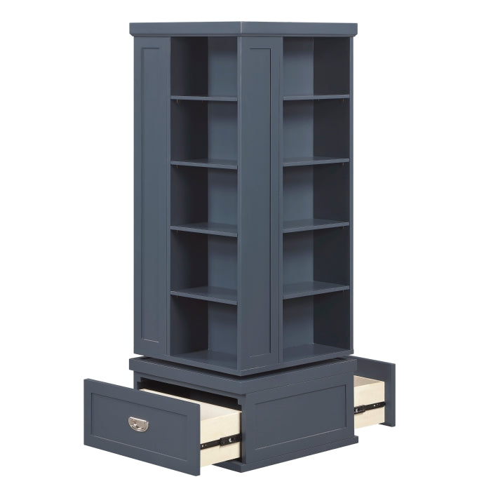 Sloane Blue Swivel Bookcase