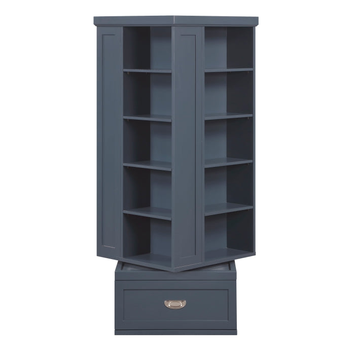 Sloane Blue Swivel Bookcase