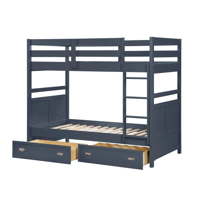 Sloane Blue Twin Bunk Bed