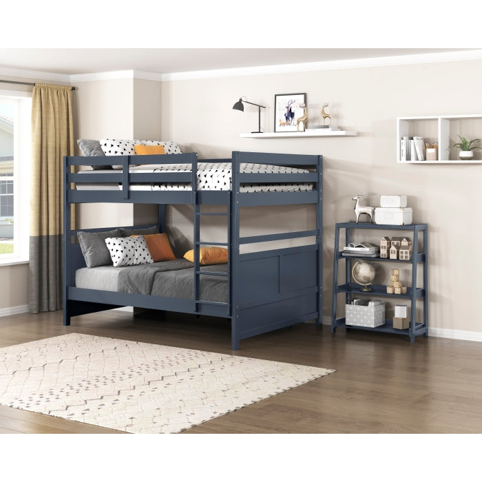 Sloane Blue 3 Fixed Shelves Bookcase