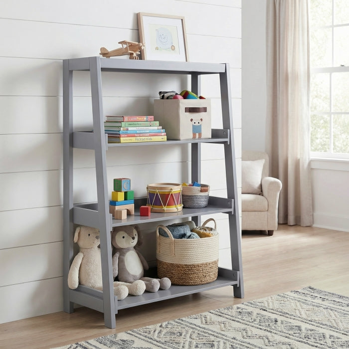 Sloane Gray 3 Fixed Shelves Bookcase