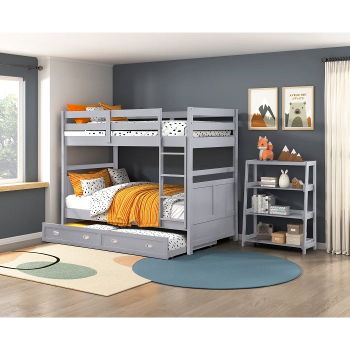 Sloane Gray 3 Fixed Shelves Bookcase