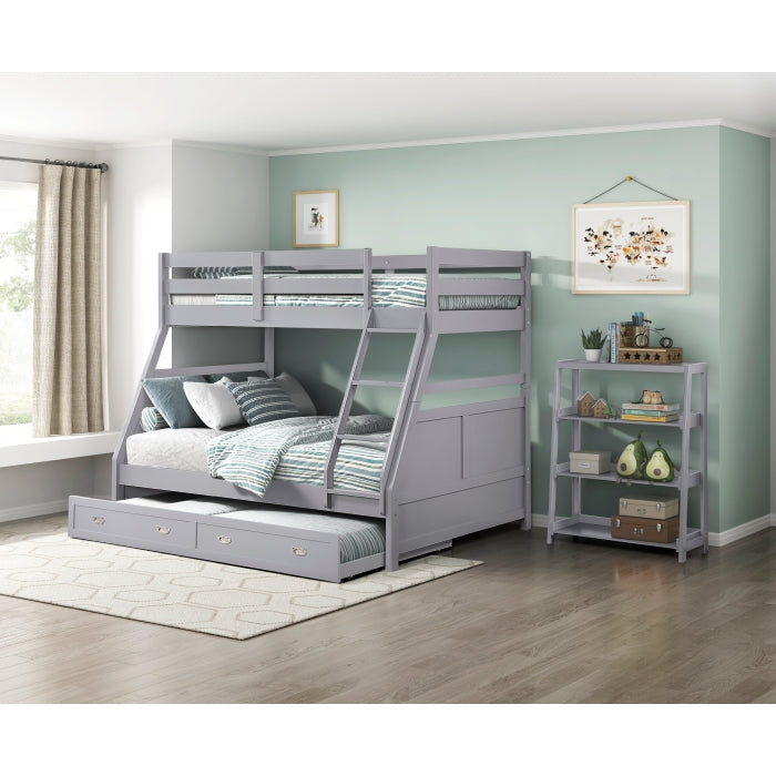 Sloane Gray 3 Fixed Shelves Bookcase