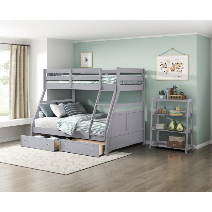 Sloane Gray 3 Fixed Shelves Bookcase