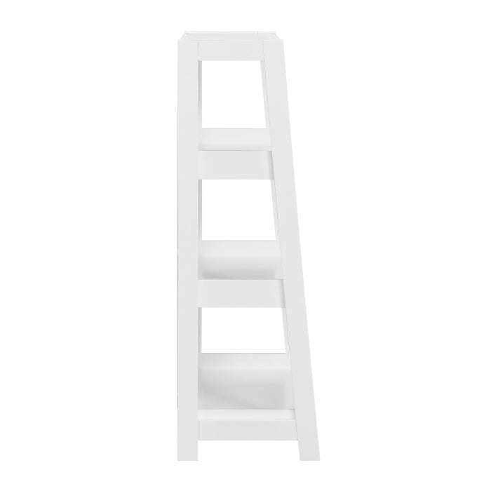 Sloane White 3 Fixed Shelves Bookcase