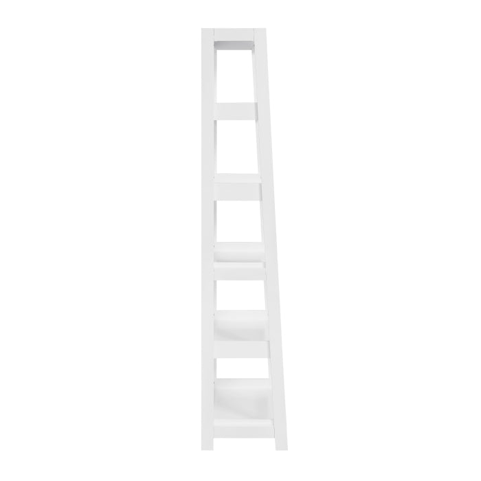 Sloane White 5 Fixed Shelves Bookcase