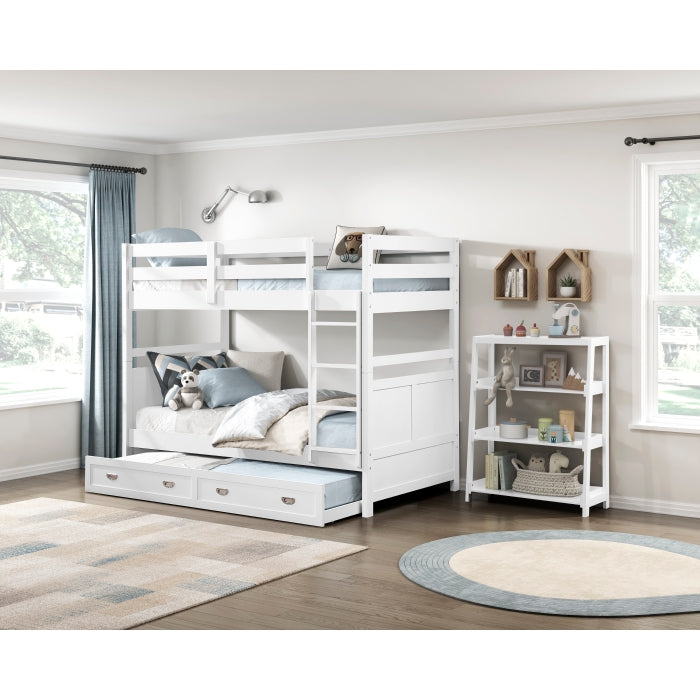 Sloane White 3 Fixed Shelves Bookcase