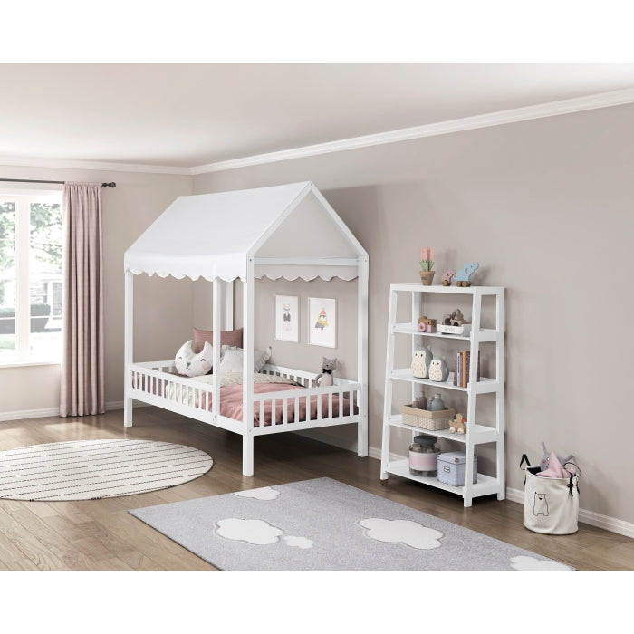 Sloane White 4 Fixed Shelves Bookcase