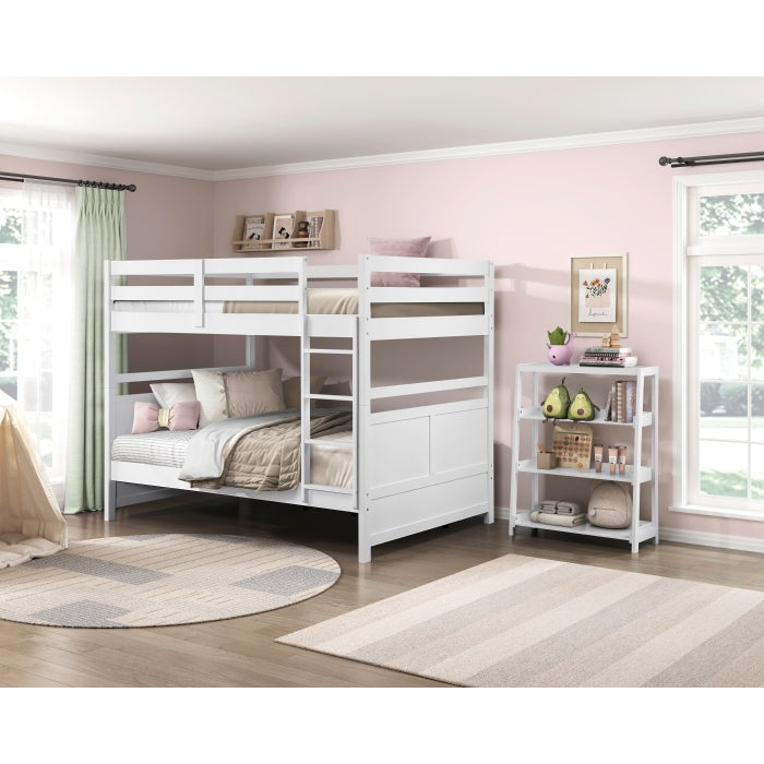 Sloane White 3 Fixed Shelves Bookcase