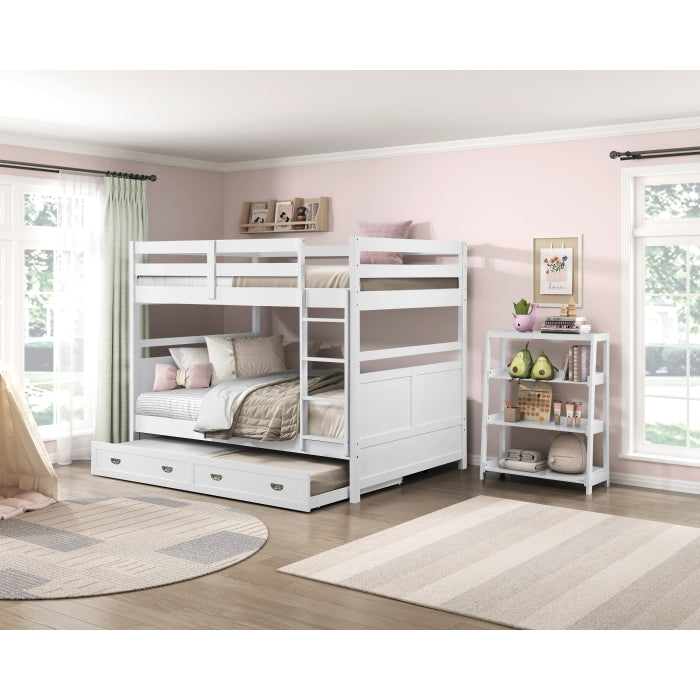 Sloane White 3 Fixed Shelves Bookcase