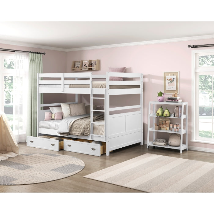 Sloane White 3 Fixed Shelves Bookcase