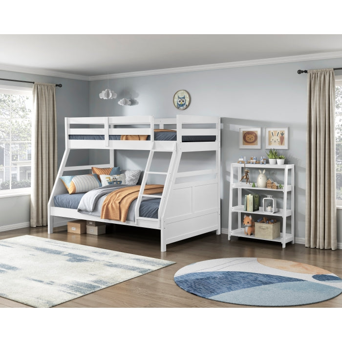 Sloane White Twin/Full Bunk Bed