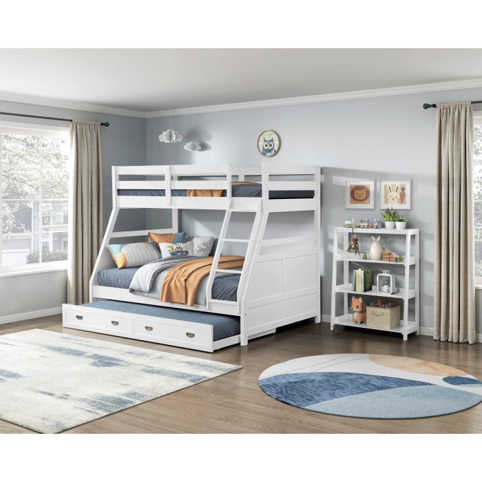 Sloane White 3 Fixed Shelves Bookcase