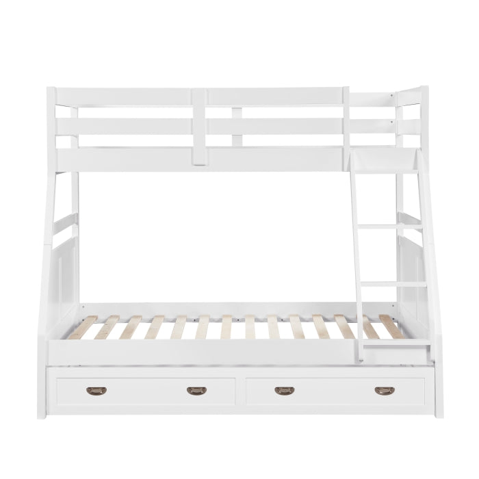 Sloane White Twin/Full Bunk Bed