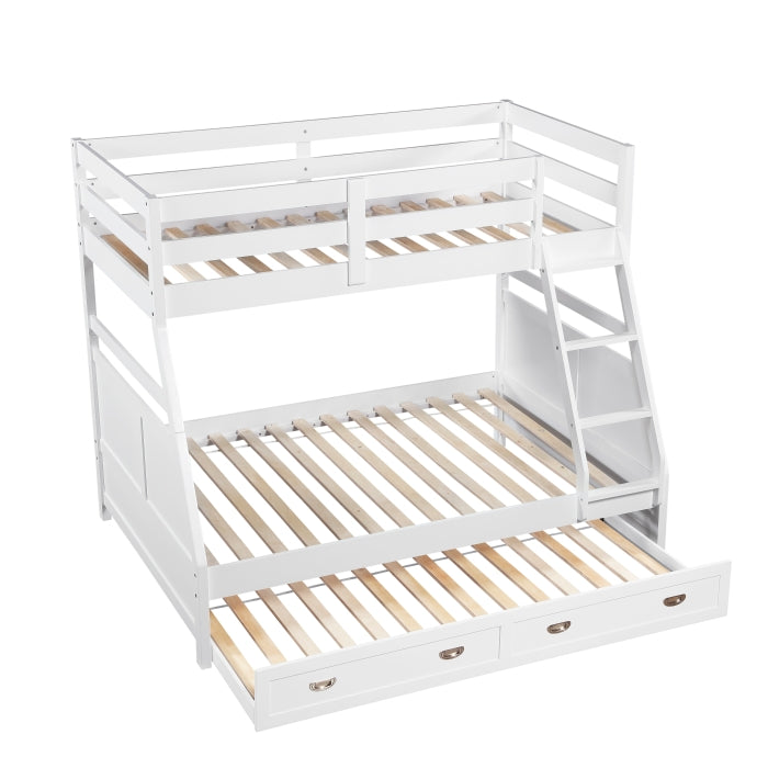 Sloane White Twin/Full Bunk Bed