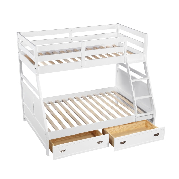 Sloane White Twin/Full Bunk Bed