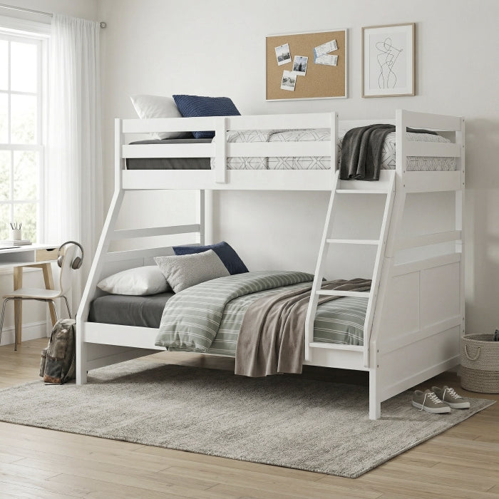 Sloane White Twin/Full Bunk Bed