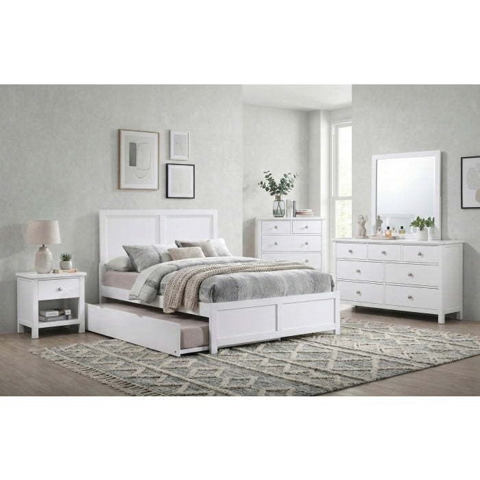 Galen White Full Platform Bed