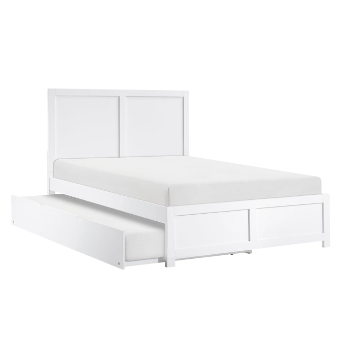 Galen White Full Platform Bed