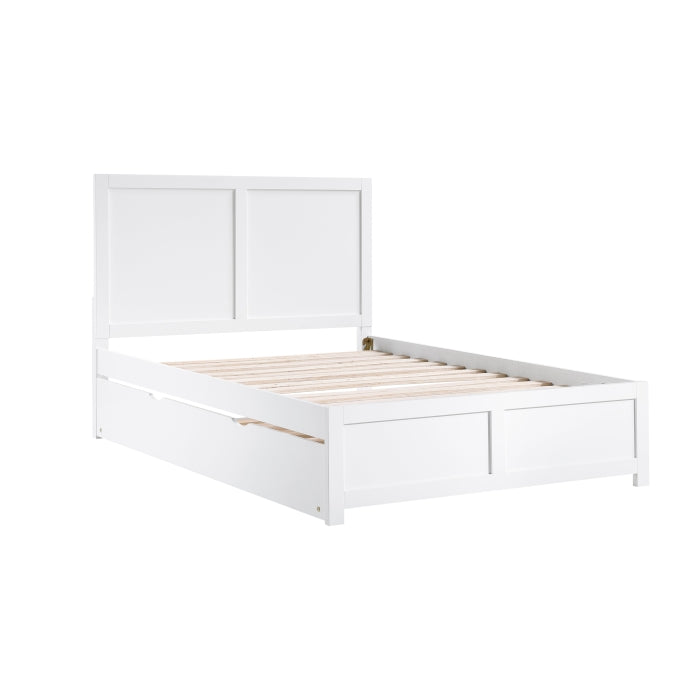 Galen White Full Platform Bed