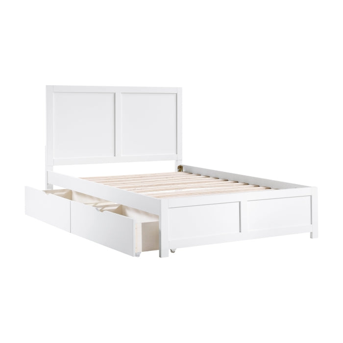 Galen White Full Platform Bed