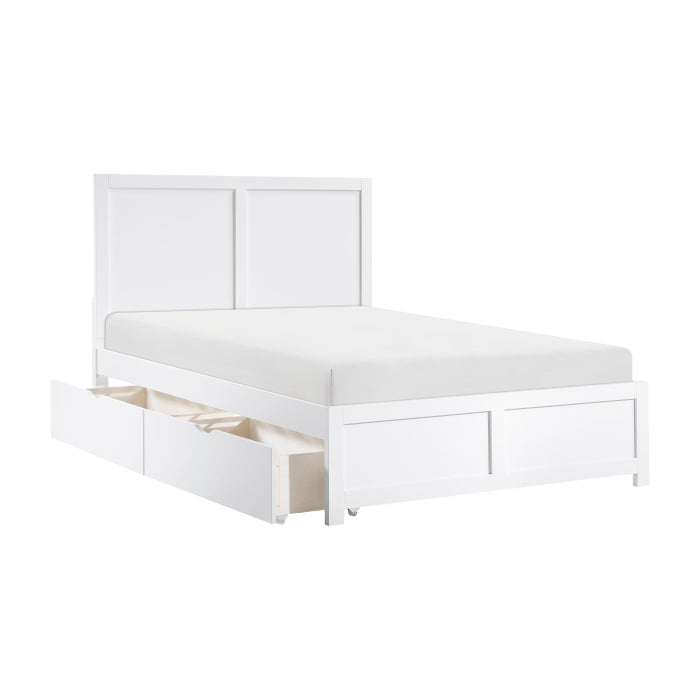 Galen White Full Platform Bed