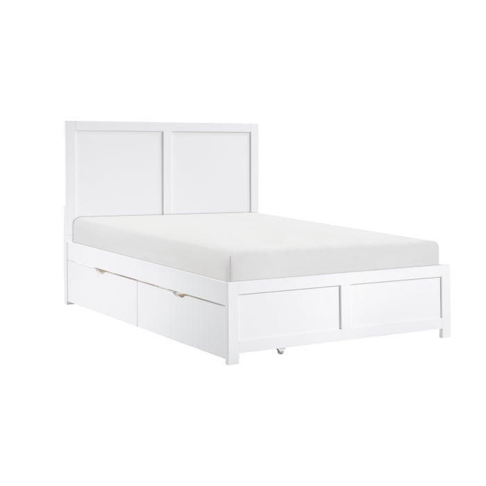 Galen White Full Platform Bed