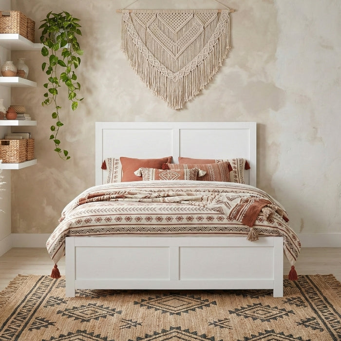 Galen White Full Platform Bed