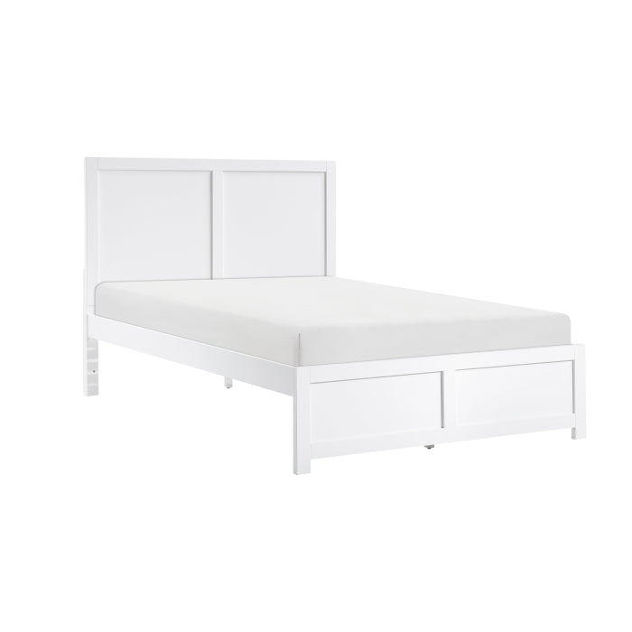 Galen White Full Platform Bed