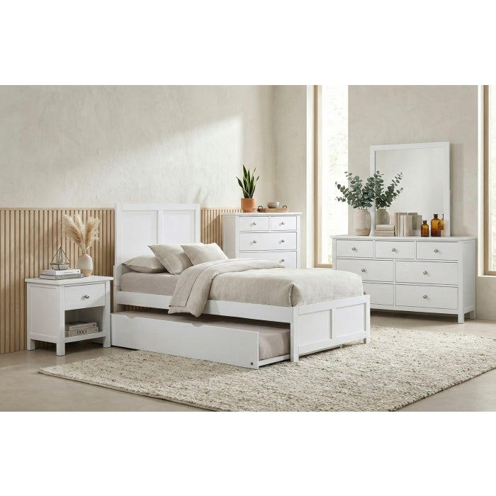 Galen White Twin Platform Bed