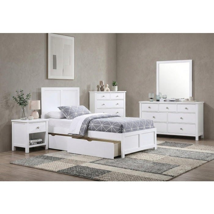 Galen White Twin Platform Bed