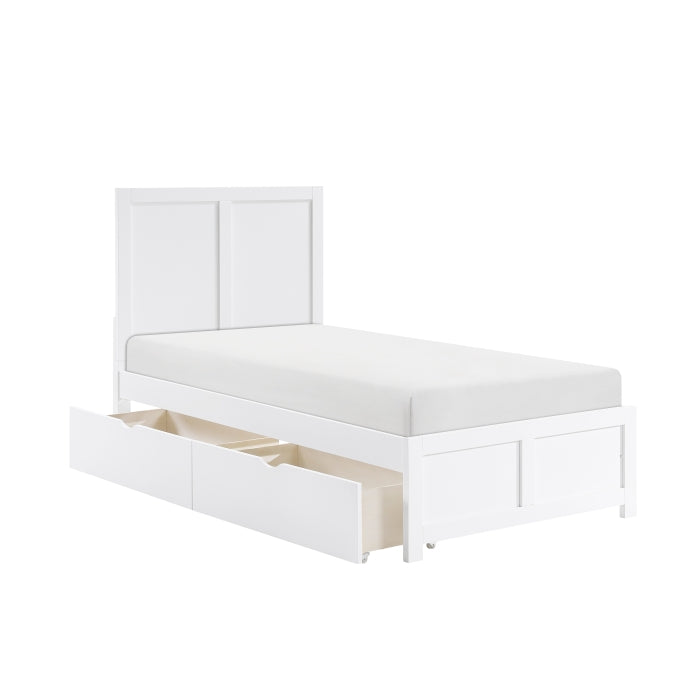 Galen White Twin Platform Bed