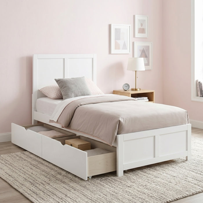 Galen White Twin Platform Bed
