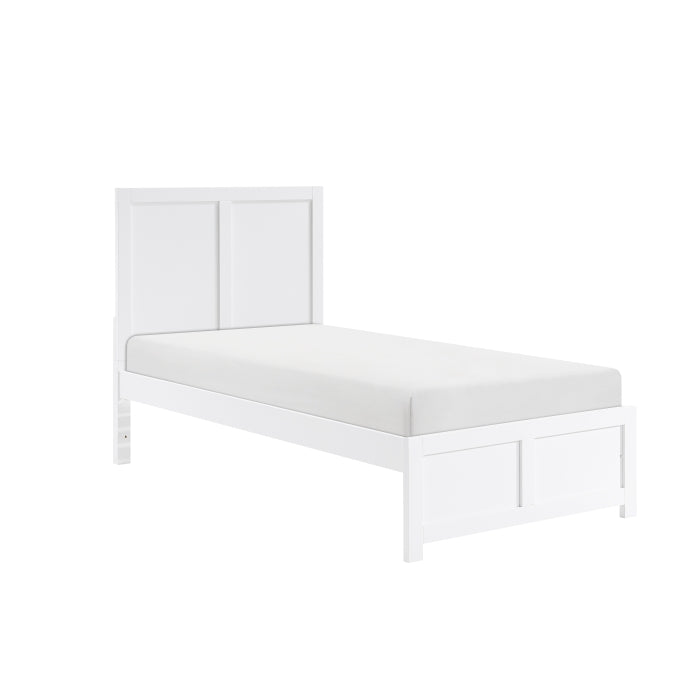 Galen White Twin Platform Bed