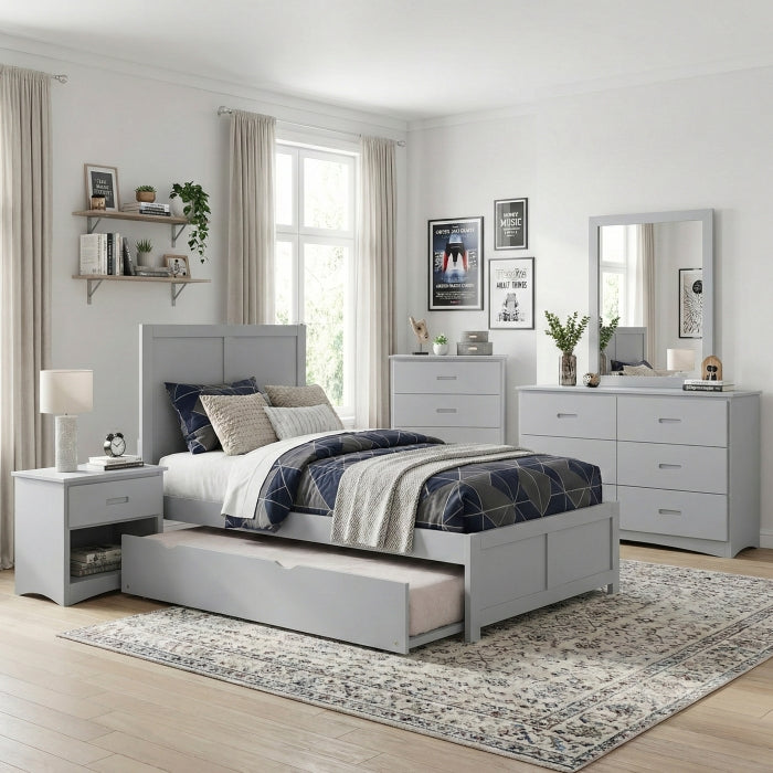 Orion Gray Twin Platform Bed