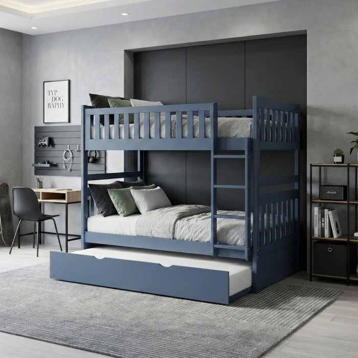 Nora Blue Twin Bunk Bed