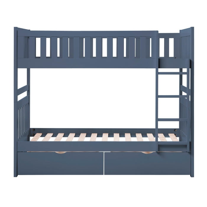 Nora Blue Twin Bunk Bed