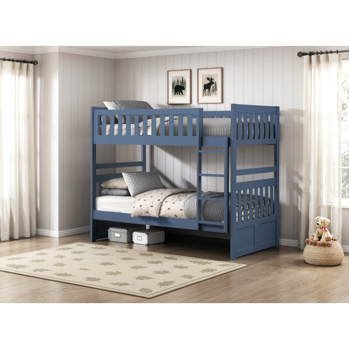 Nora Blue Twin Bunk Bed