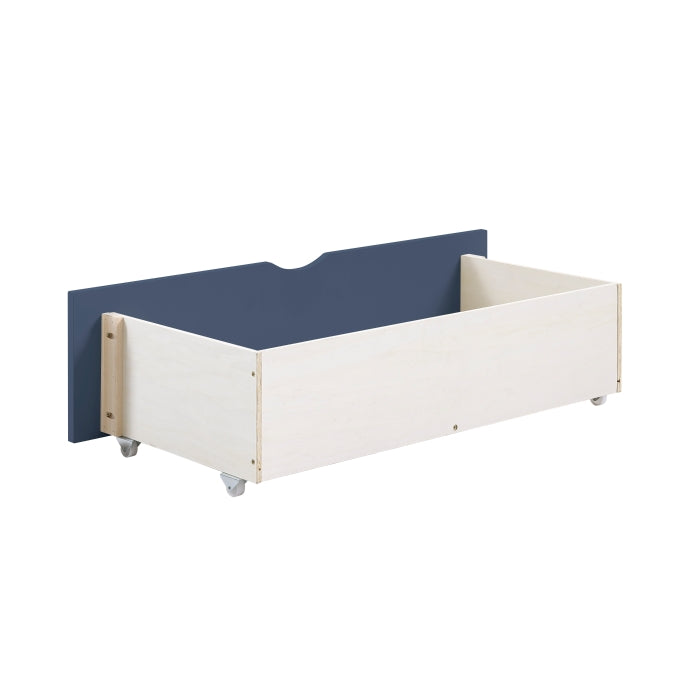 Nora Blue Twin Platform Bed Bookcase