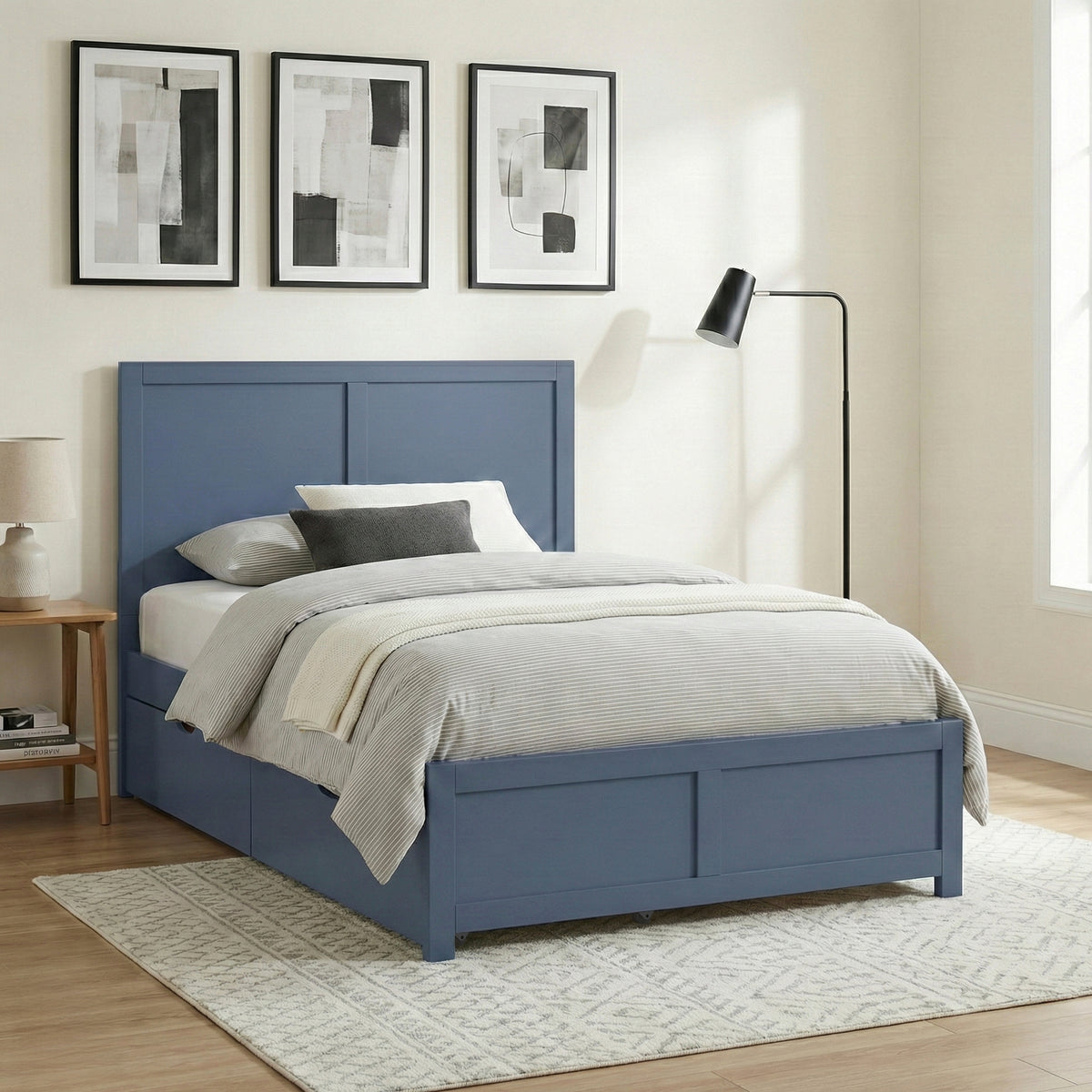 Nora Blue Full Platform Bed