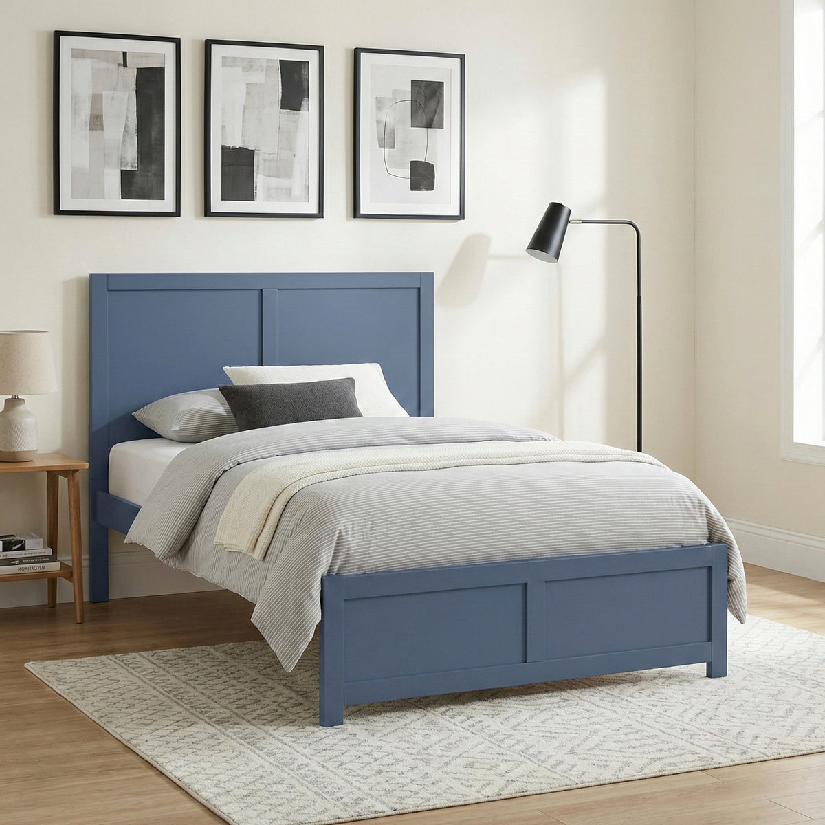Nora Blue Full Platform Bed