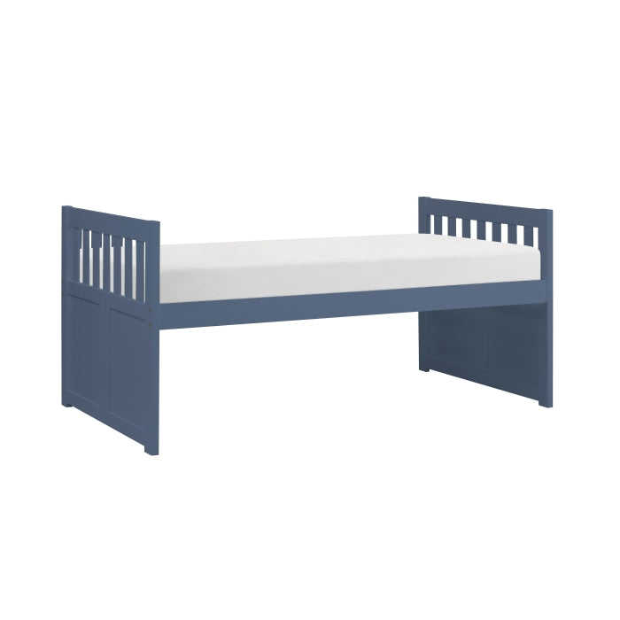Nora Blue Twin Trundle Bed