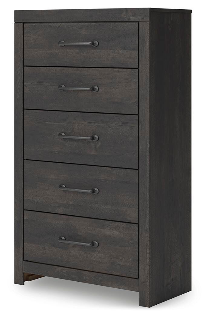 Delmorta Dark Gray Chest of Drawers
