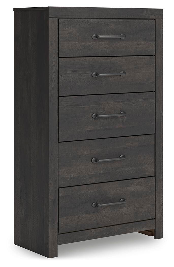 Delmorta Dark Gray Chest of Drawers